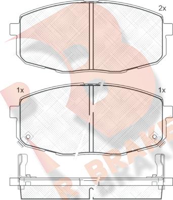 R Brake RB1540 - Тормозные колодки, дисковые, комплект www.autospares.lv