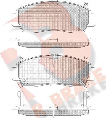 R Brake RB1543-203 - Bremžu uzliku kompl., Disku bremzes www.autospares.lv