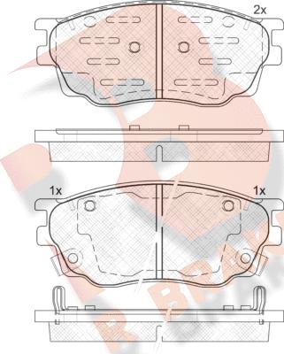 R Brake RB1542-200 - Bremžu uzliku kompl., Disku bremzes autospares.lv