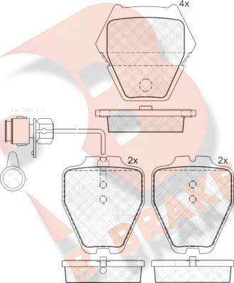 R Brake RB1565 - Brake Pad Set, disc brake www.autospares.lv