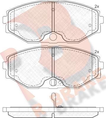 R Brake RB1568 - Тормозные колодки, дисковые, комплект www.autospares.lv