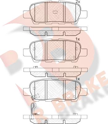 R Brake RB1509 - Bremžu uzliku kompl., Disku bremzes autospares.lv