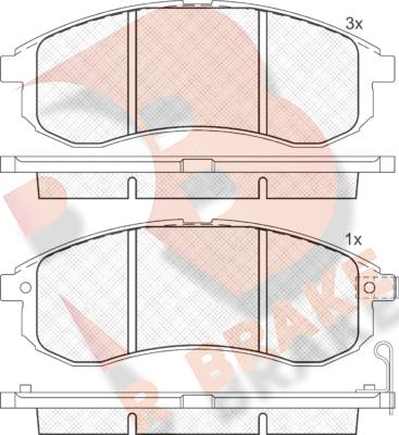 R Brake RB1507 - Bremžu uzliku kompl., Disku bremzes autospares.lv