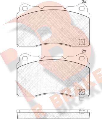 R Brake RB1585 - Тормозные колодки, дисковые, комплект www.autospares.lv