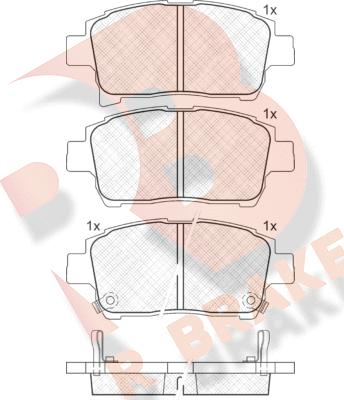 R Brake RB1583 - Bremžu uzliku kompl., Disku bremzes autospares.lv