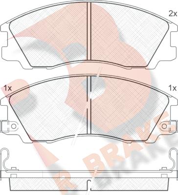 R Brake RB1539 - Bremžu uzliku kompl., Disku bremzes www.autospares.lv