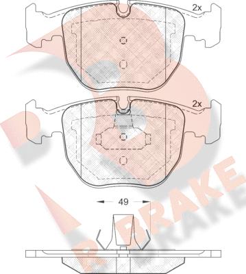 R Brake RB1530 - Bremžu uzliku kompl., Disku bremzes www.autospares.lv