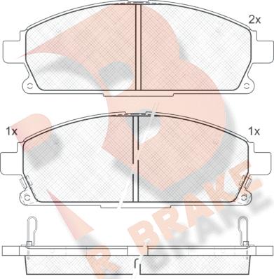 R Brake RB1521 - Brake Pad Set, disc brake www.autospares.lv