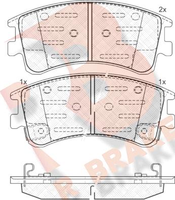 R Brake RB1578 - Bremžu uzliku kompl., Disku bremzes www.autospares.lv