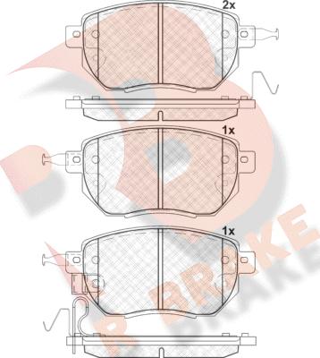 R Brake RB1696 - Brake Pad Set, disc brake www.autospares.lv