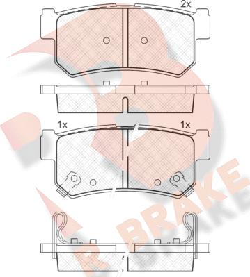 R Brake RB1646 - Тормозные колодки, дисковые, комплект www.autospares.lv