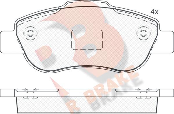 R Brake RB1659 - Brake Pad Set, disc brake www.autospares.lv