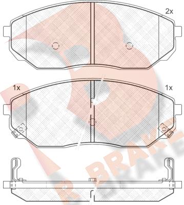 R Brake RB1606 - Bremžu uzliku kompl., Disku bremzes www.autospares.lv