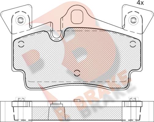 R Brake RB1611-203 - Тормозные колодки, дисковые, комплект www.autospares.lv