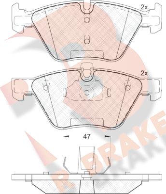 R Brake RB1683-203 - Тормозные колодки, дисковые, комплект www.autospares.lv