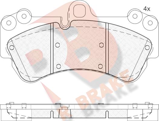 R Brake RB1620 - Bremžu uzliku kompl., Disku bremzes www.autospares.lv