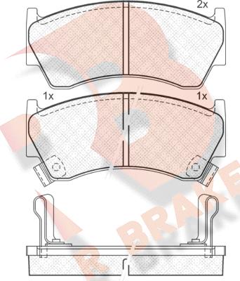 R Brake RB1094 - Bremžu uzliku kompl., Disku bremzes autospares.lv