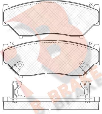 R Brake RB1096 - Тормозные колодки, дисковые, комплект www.autospares.lv