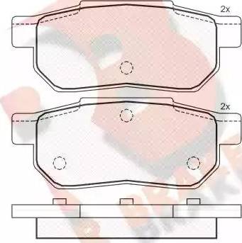 R Brake RB1045 - Bremžu uzliku kompl., Disku bremzes autospares.lv