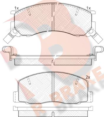 R Brake RB1057 - Brake Pad Set, disc brake www.autospares.lv