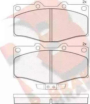 R Brake RB1006 - Brake Pad Set, disc brake www.autospares.lv