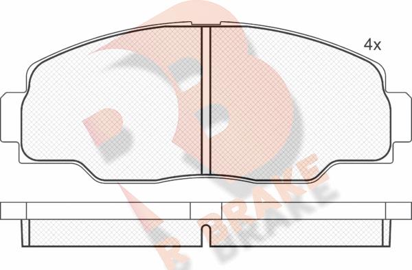 R Brake RB1008 - Brake Pad Set, disc brake www.autospares.lv