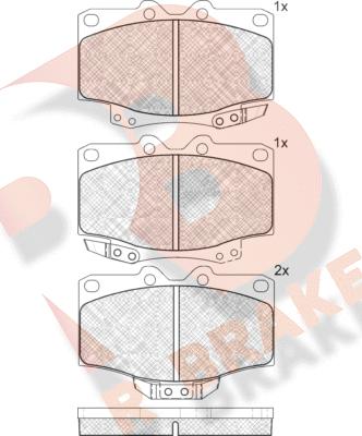 R Brake RB1034 - Bremžu uzliku kompl., Disku bremzes www.autospares.lv