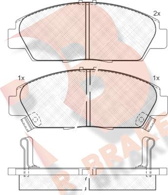 R Brake RB1020 - Bremžu uzliku kompl., Disku bremzes autospares.lv