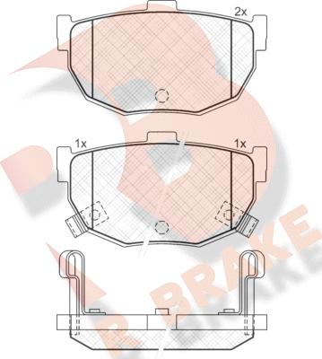 R Brake RB1144 - Тормозные колодки, дисковые, комплект www.autospares.lv