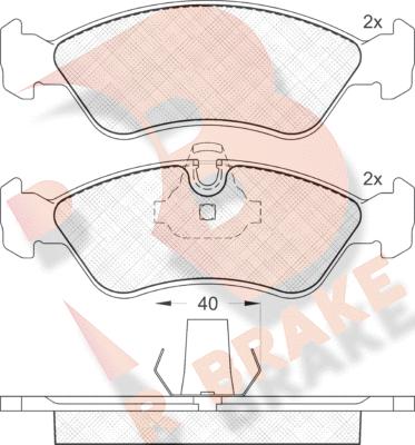 R Brake RB1152 - Bremžu uzliku kompl., Disku bremzes www.autospares.lv