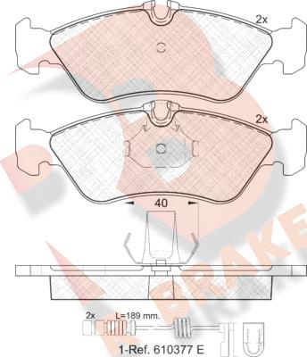 R Brake RB1103-203 - Тормозные колодки, дисковые, комплект www.autospares.lv