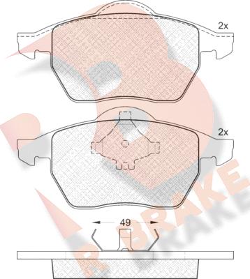 R Brake RB1139 - Bremžu uzliku kompl., Disku bremzes www.autospares.lv