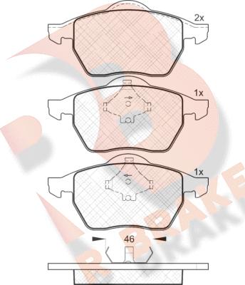 R Brake RB1138 - Bremžu uzliku kompl., Disku bremzes autospares.lv