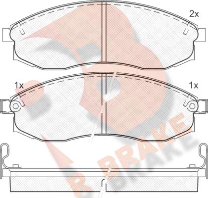 R Brake RB1179 - Bremžu uzliku kompl., Disku bremzes www.autospares.lv