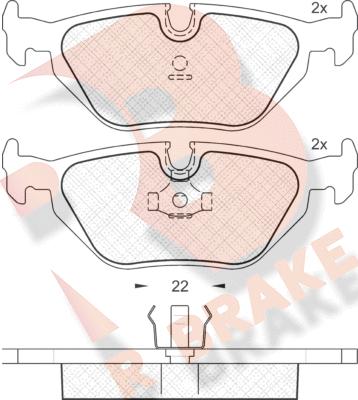 R Brake RB1174 - Brake Pad Set, disc brake www.autospares.lv