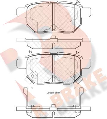 R Brake RB1899 - Тормозные колодки, дисковые, комплект www.autospares.lv