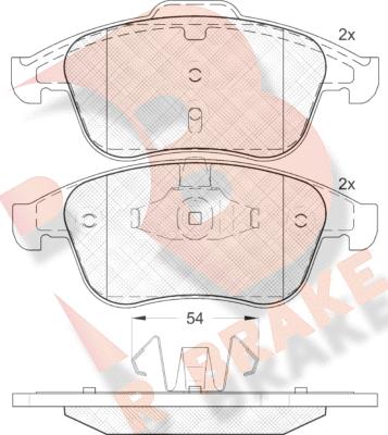 R Brake RB1918 - Bremžu uzliku kompl., Disku bremzes autospares.lv