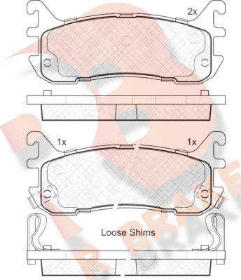 R Brake RB1819 - Bremžu uzliku kompl., Disku bremzes www.autospares.lv