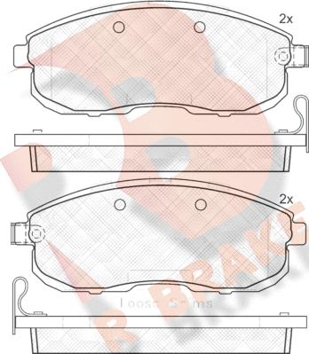 R Brake RB1882 - Тормозные колодки, дисковые, комплект www.autospares.lv