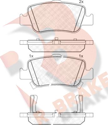 R Brake RB1870 - Тормозные колодки, дисковые, комплект www.autospares.lv