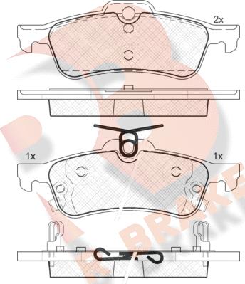 R Brake RB1878 - Bremžu uzliku kompl., Disku bremzes www.autospares.lv