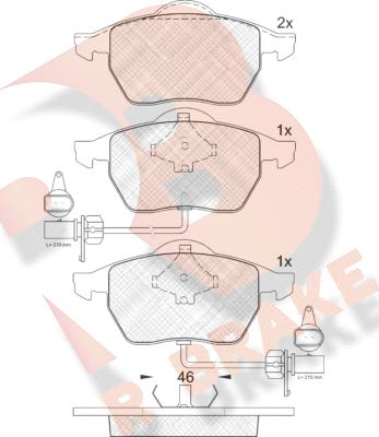 R Brake RB1362 - Bremžu uzliku kompl., Disku bremzes autospares.lv