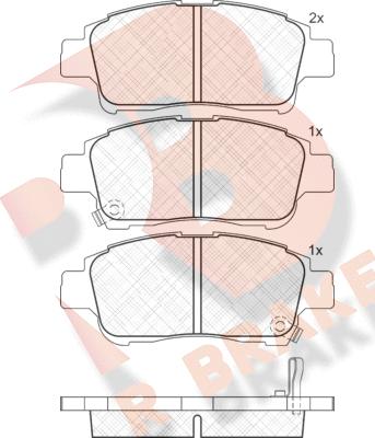 R Brake RB1304 - Brake Pad Set, disc brake www.autospares.lv