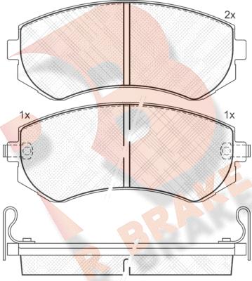 R Brake RB1300 - Bremžu uzliku kompl., Disku bremzes www.autospares.lv