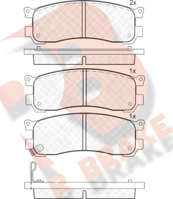 R Brake RB1382 - Bremžu uzliku kompl., Disku bremzes autospares.lv