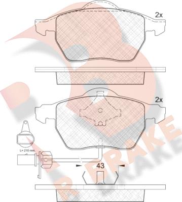 R Brake RB1331-203 - Brake Pad Set, disc brake www.autospares.lv