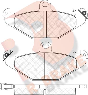 R Brake RB1379 - Bremžu uzliku kompl., Disku bremzes autospares.lv