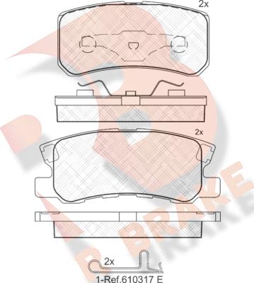 R Brake RB1375 - Brake Pad Set, disc brake www.autospares.lv