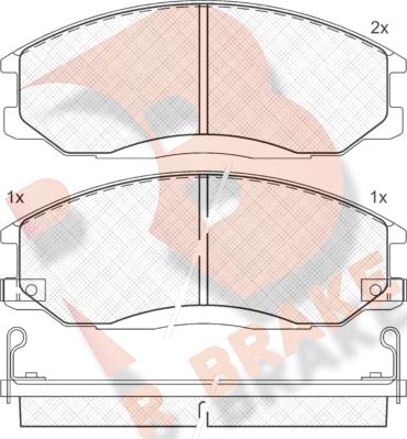 R Brake RB1372 - Тормозные колодки, дисковые, комплект www.autospares.lv