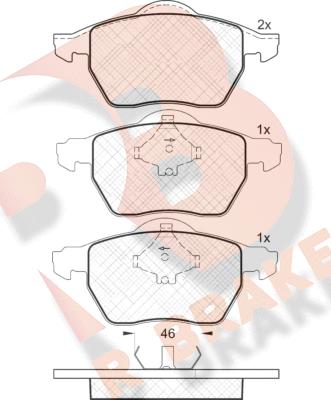 R Brake RB1294 - Brake Pad Set, disc brake www.autospares.lv